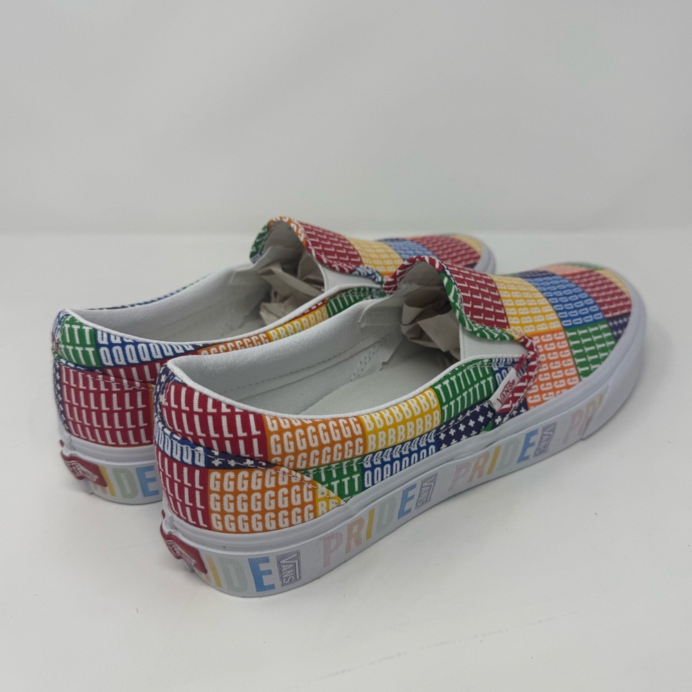 Vans Classic Slip-On Pride Sneakers Multi True White Men’s 10 & 11.5 - Picture 4 of 10